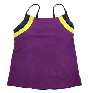 Lululemon Half Moon Tank Top Womens 8 / Medium Cami Purple, Grey, Lime Green Gym